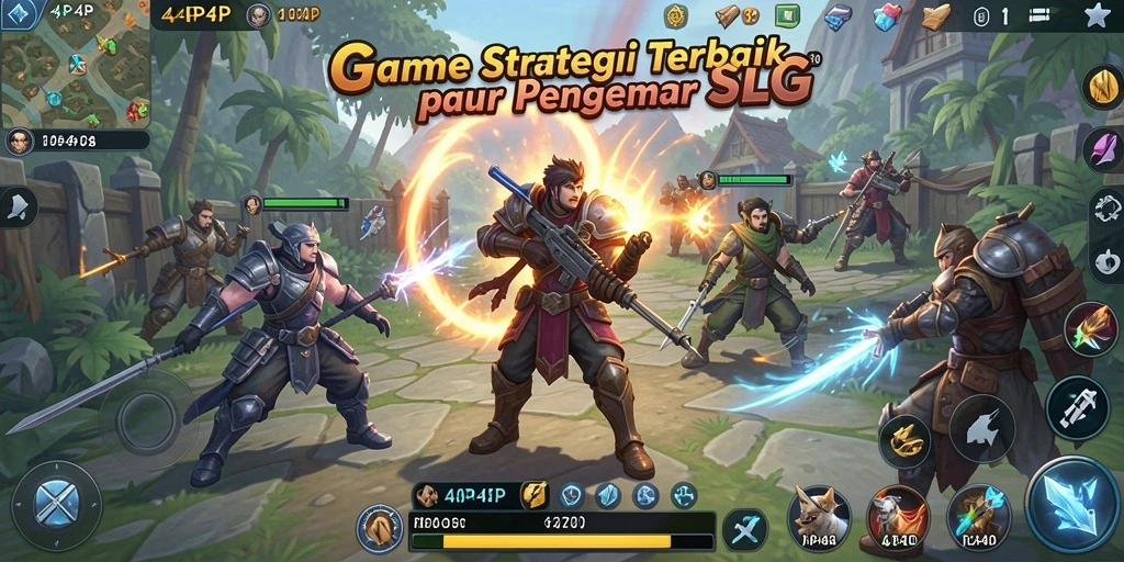 Tampilan tangkapan layar gameplay memukau dari 4P4P.