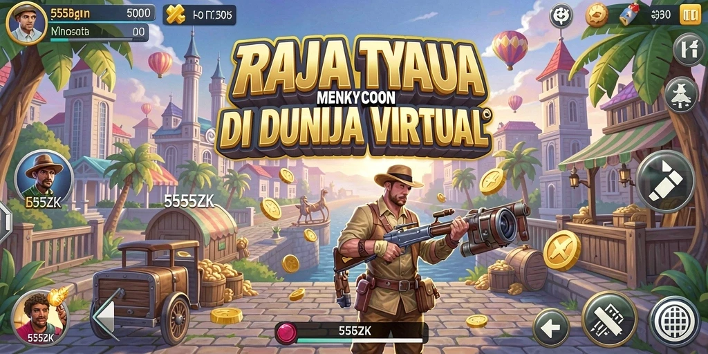Screenshot gameplay 555ZK menampilkan momen seru dalam membangun bisnis.
