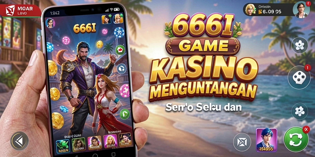 Tampilan gameplay seru di aplikasi Kasino 666I.