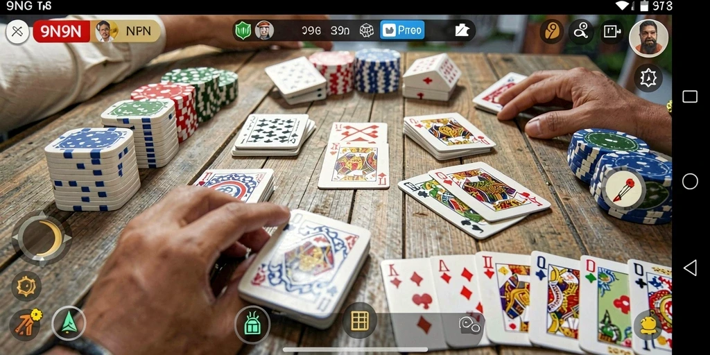 Tampilan gameplay seru dari 9N9N saat bermain Gaple.