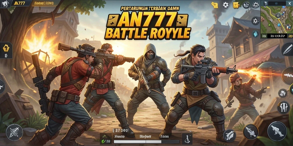 Tampilan gameplay AN777 yang mendebarkan dalam pertarungan Battle Royale.