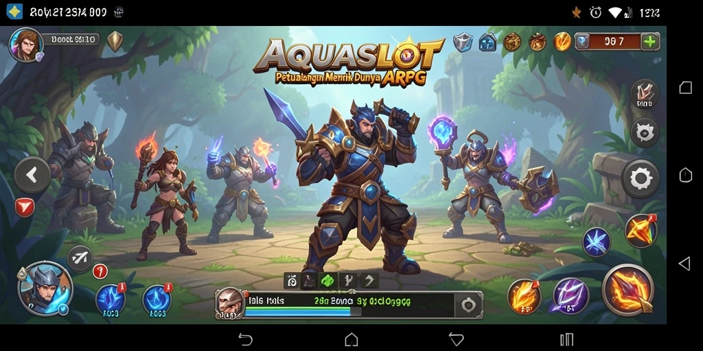 Gameplay AQUASLOT yang menegangkan dan penuh aksi dalam dunia ARPG.