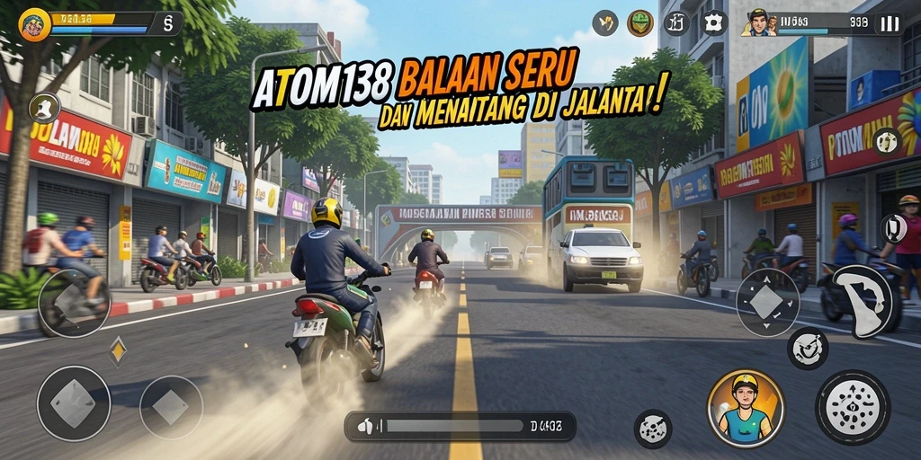 Gameplay balapan seru dengan grafik menakjubkan di ATOM138.