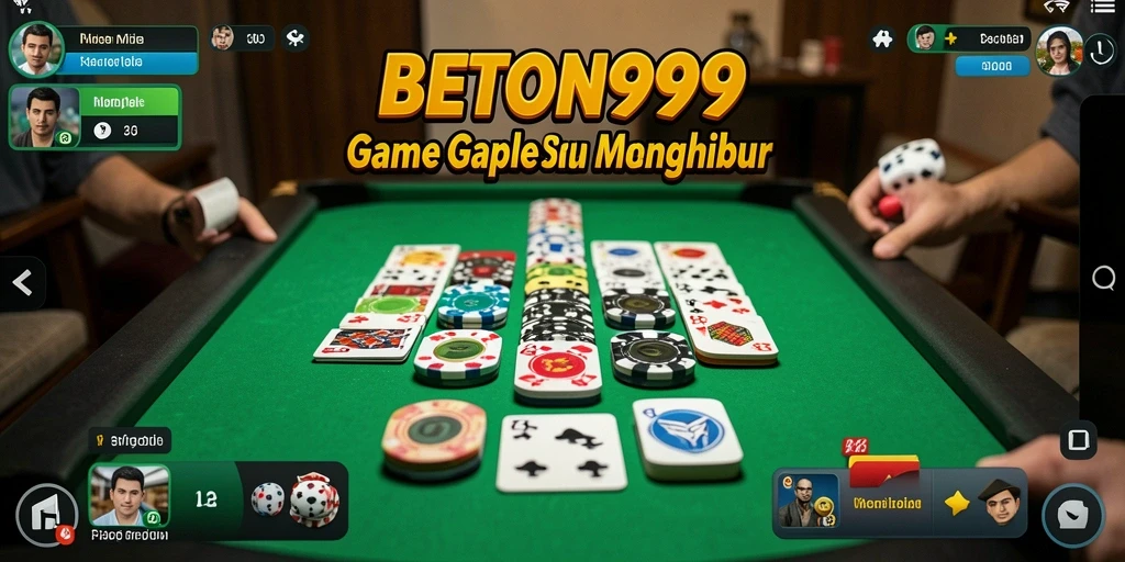 Tampilan gameplay Gaple yang menarik di BETON999.