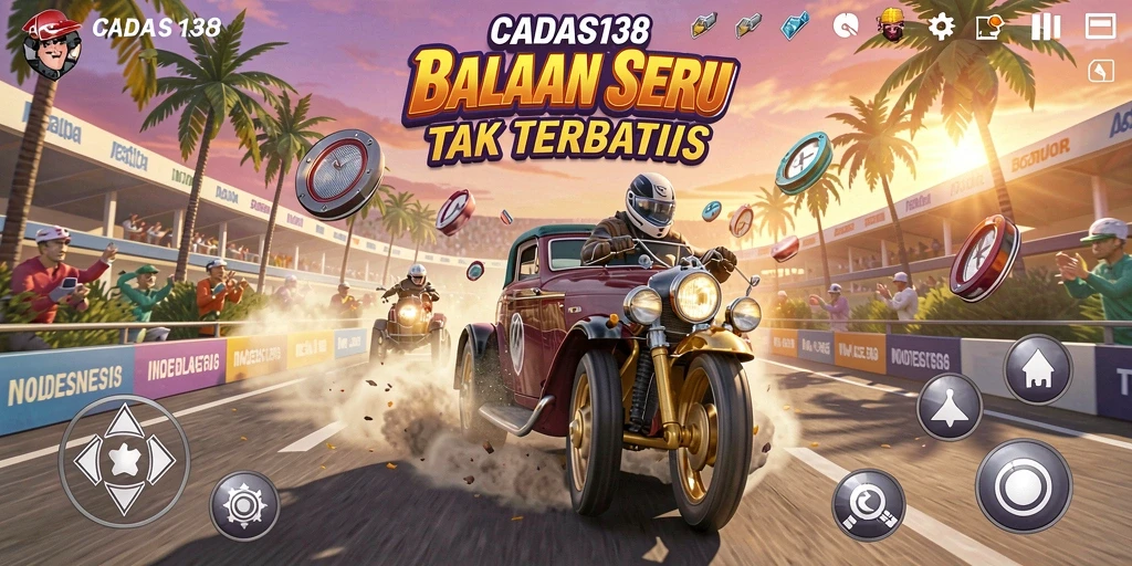 Tampilan gameplay balapan yang mendebarkan di CADAS138.