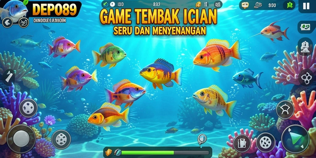 Screenshot gameplay DEPO89 menampilkan suasana Tembak Ikan yang seru.