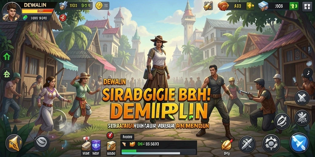 Tampilan menarik gameplay DEWALIN dengan elemen strategi.