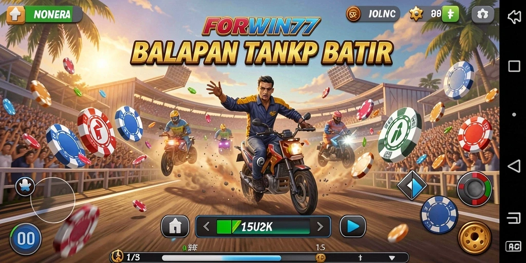 Gameplay seru di FORWIN77 dengan berbagai pilihan kendaraan dan trek balap menantang.
