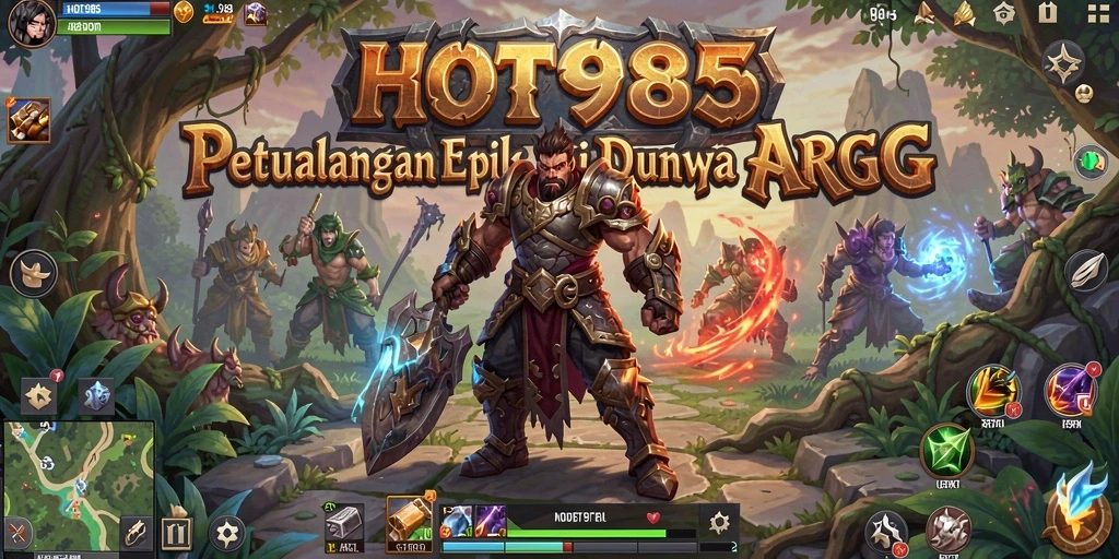 Screenshot gameplay HOT985 dengan aksi bertempur yang seru.