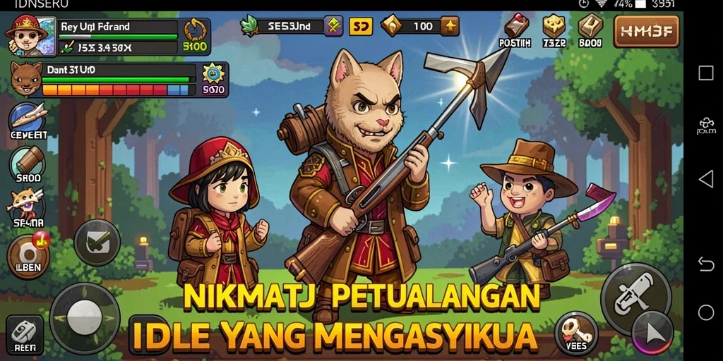 Tangkapan layar <strong>IDNSERU</strong> menampilkan gameplay yang menarik dan interaktif.