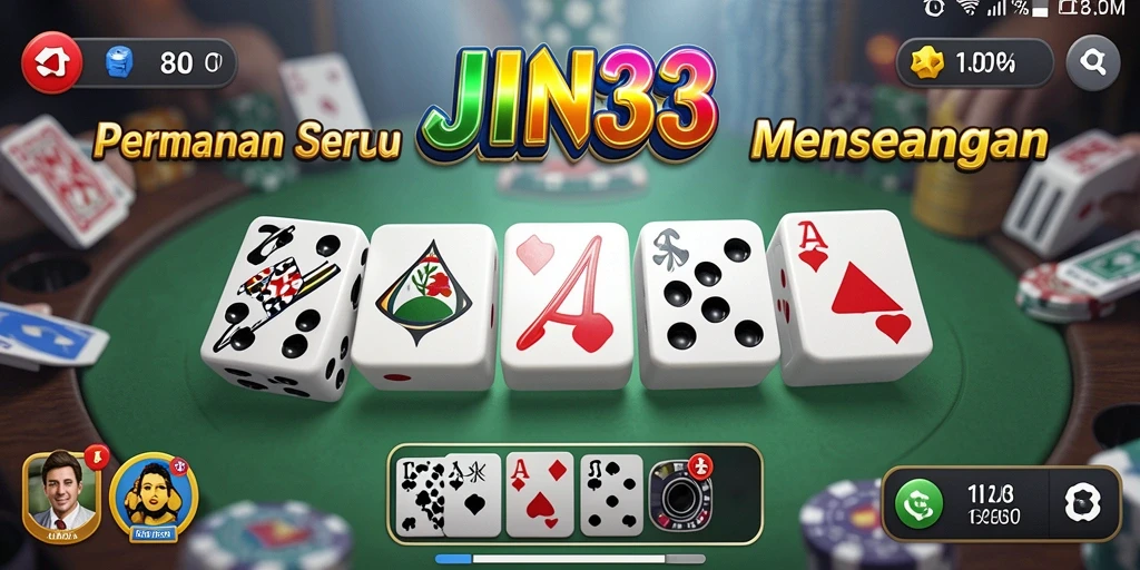 Tampilan utama gameplay <strong>JIN33</strong> menampilkan serunya bermain Domino.