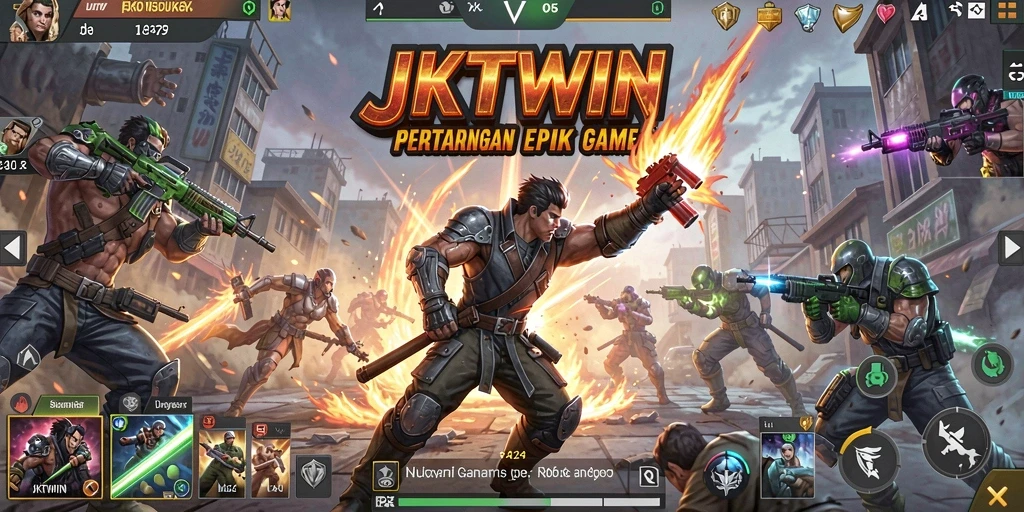 Tampilan gameplay JKTWIN yang mendebarkan dan menegangkan.