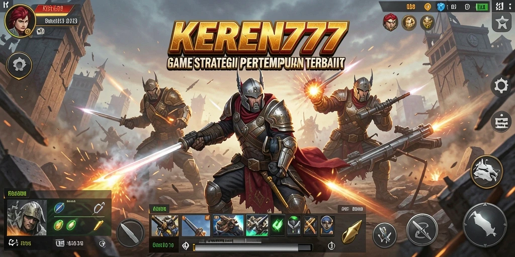 Gameplay seru KEREN777 dengan strategi dan pertempuran.