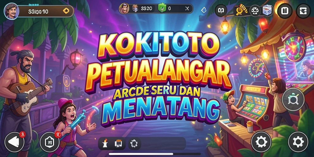 Tampilan menarik KOKITOTO dalam gameplay Arcade yang seru.