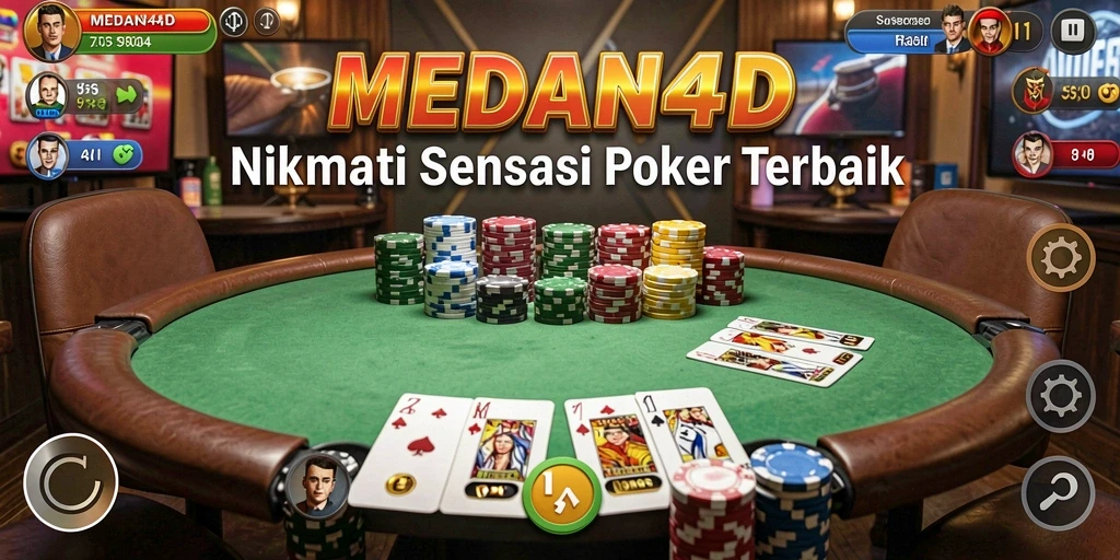 Tampilan gameplay seru dalam permainan poker MEDAN4D.