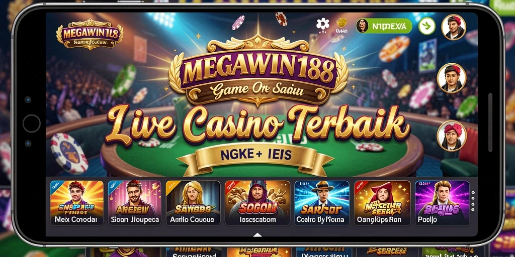 Tampilan gameplay Live Casino yang mendebarkan di MEGAWIN188.