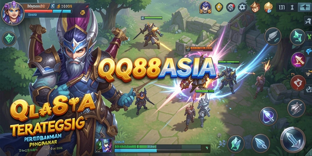 Screenshot gameplay <strong>QQ88ASIA</strong> menunjukkan pertempuran strategis yang mendebarkan.