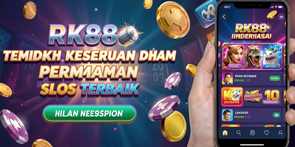 Screenshot gameplay <strong>RK88</strong> menampilkan putaran slot yang seru dan menggembirakan.