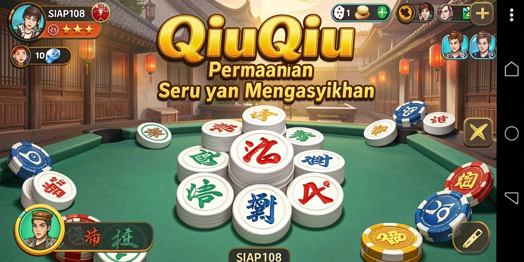 Tangkapan layar gameplay QiuQiu SIAP108 yang mengasyikkan.