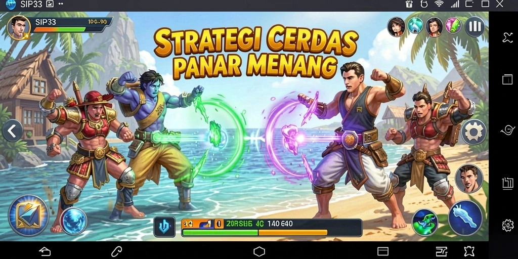 Tangkapan layar gameplay SIP33 menampilkan pertempuran strategis yang mendebarkan.