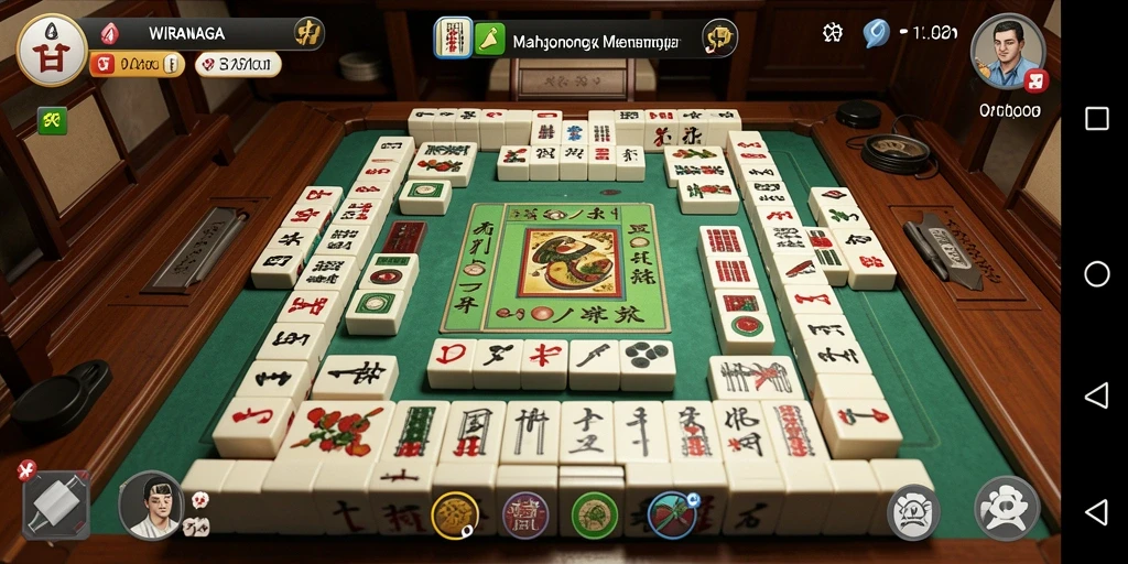 Tampilan gameplay WIRANAGA yang menarik dalam bermain Mahjong.