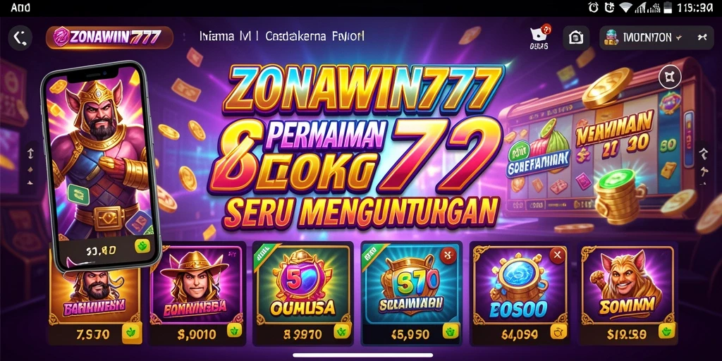 Screenshot gameplay ZONAWIN777 yang menunjukkan mesin slot yang menarik.
