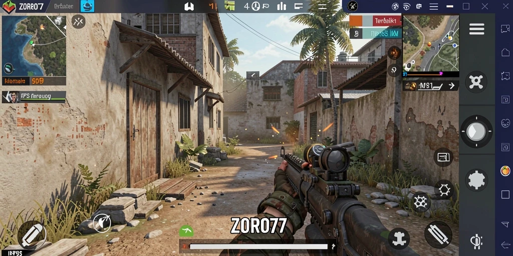 Screenshot gameplay menampilkan aksi mendebarkan di ZORO77.